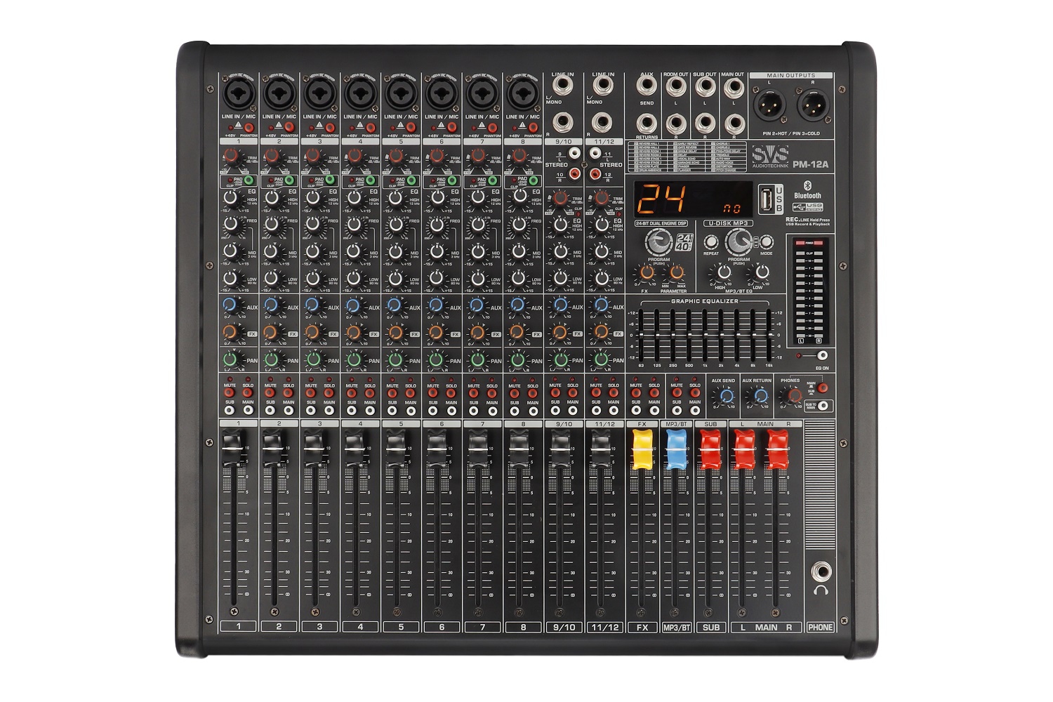 SVS Audiotechnik mixers PM-12A Активный аналоговый микшерный пульт, 12-канальный в Волгоградской области